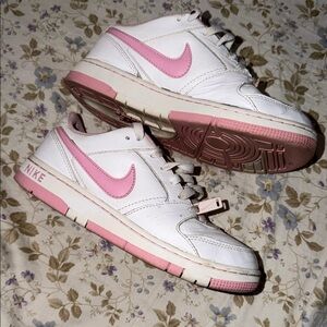 Nike White and Pink Athletic Shoes